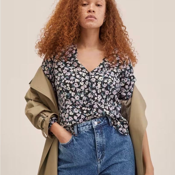 Mango flowered blouse NWT - Picture 2 of 6